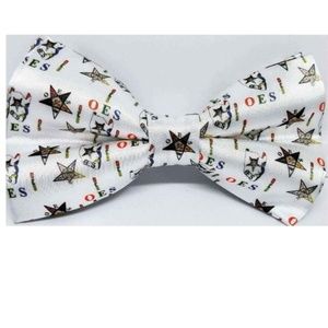 Order of Eastern Star ,New white OES women bowtie